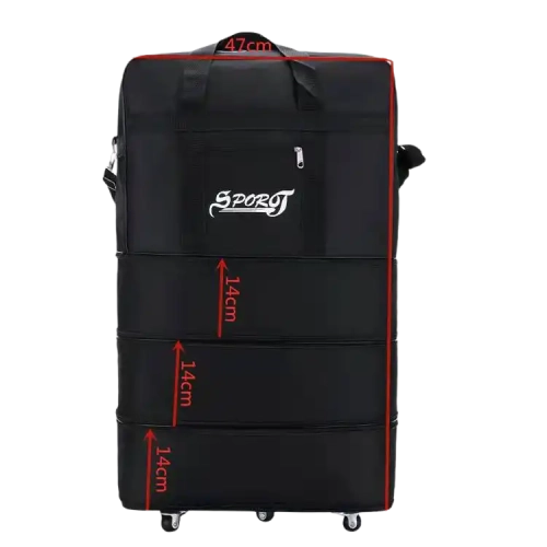 Large Waterproof Travel Duffel Bag with Wheels – Expandable Luggage Bag with Handle for Men & Women